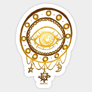 Gold Mystic Eye Sticker